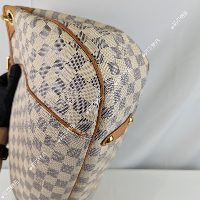 莉亞精品♡LV 白棋盤格南瓜包 二手美包-7