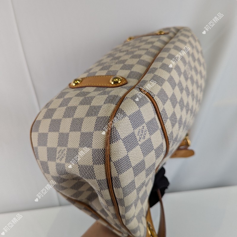莉亞精品♡LV 白棋盤格南瓜包 二手美包-10
