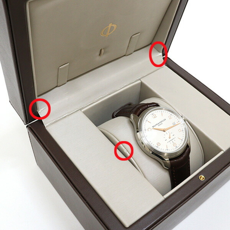 Baume & Mercier Clifton 男士手錶 MOA10054 象牙色錶盤自動-5