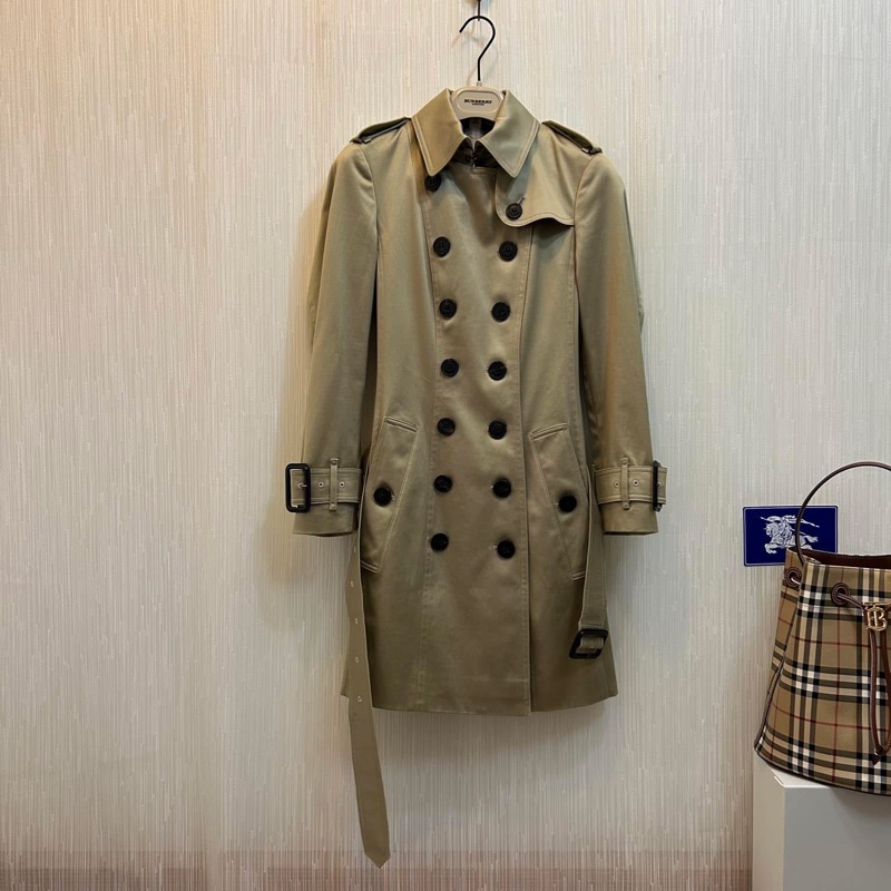 BURBERRY英國蜜金色風衣UK4-2