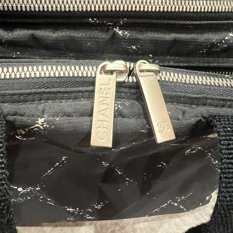 Chanel老香手提帆布旅行包-3