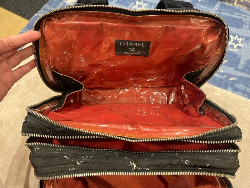 Chanel老香手提帆布旅行包-10