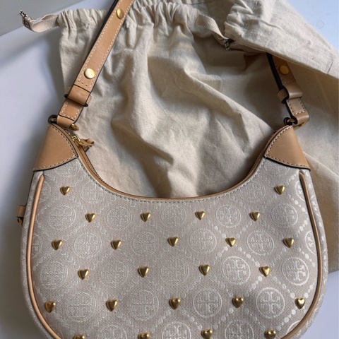 Tory Burch T Monogram 愛心新月包/腋下包 2024七夕限定款