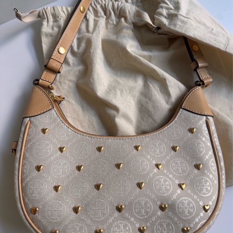 Tory Burch T Monogram 愛心新月包/腋下包 2024七夕限定款-0