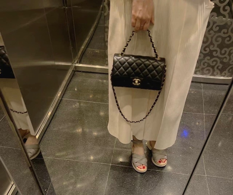 「M.Y精品」 Chanel 小香 晶片款 cf20 coco20 大mini 黑銀-3