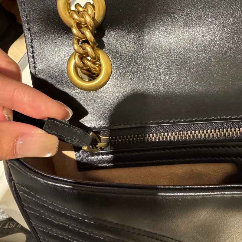 GUCCI GG馬夢 Marmont 系列肩背包 近全新閒置品-18