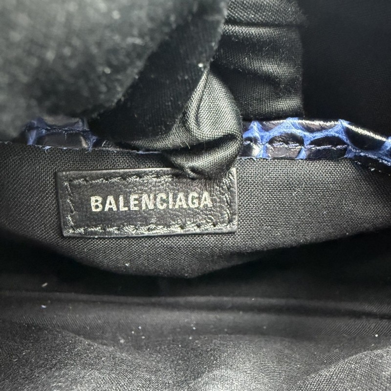 Balenciaga Classic City 機車包 鱷魚壓紋 肩背包手提包 女款 藍色-16