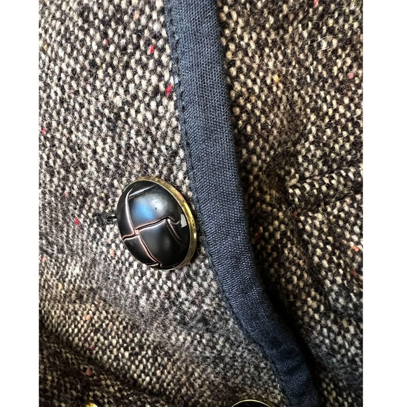 MK / Michael Kors 咖色羊毛雙排釦毛呢長版大衣 4/S/M/36-12