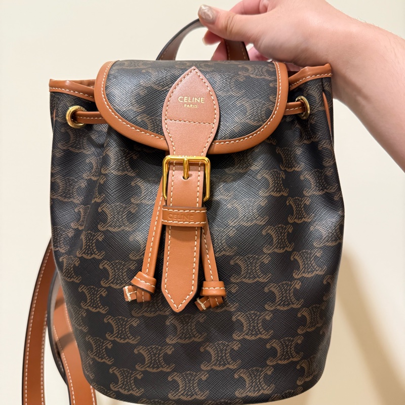CELINE TRIOMPHE Mini Folco 後背包-0