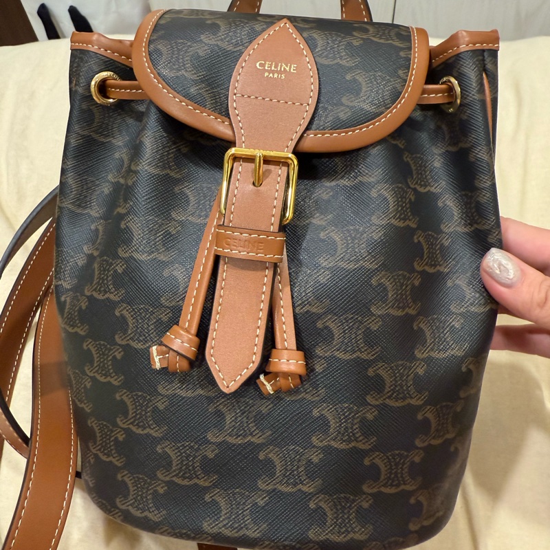 CELINE TRIOMPHE Mini Folco 後背包-5