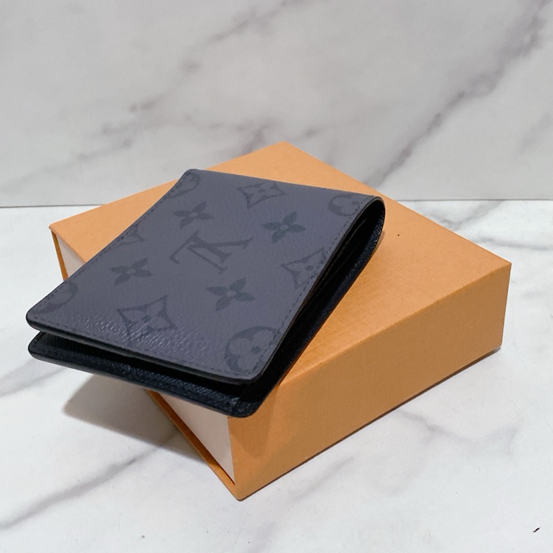 LOUIS VUITTON 灰老花男士對開短夾-20