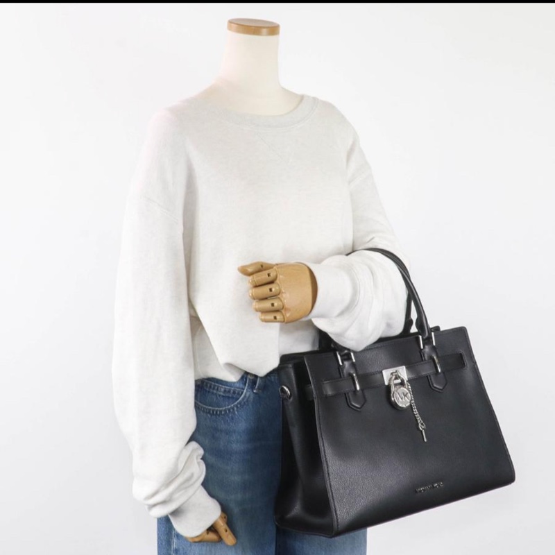 【Michael Kors】Hamilton鎖頭吊飾手提/肩背兩用包-2