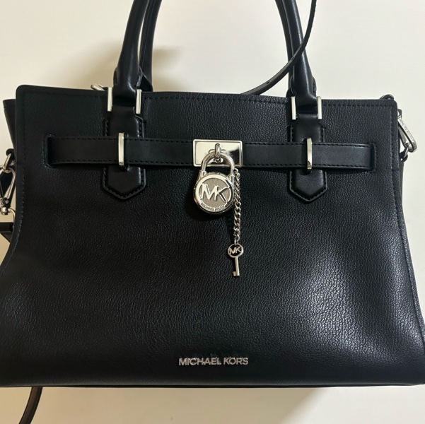 【Michael Kors】Hamilton鎖頭吊飾手提/肩背兩用包-6