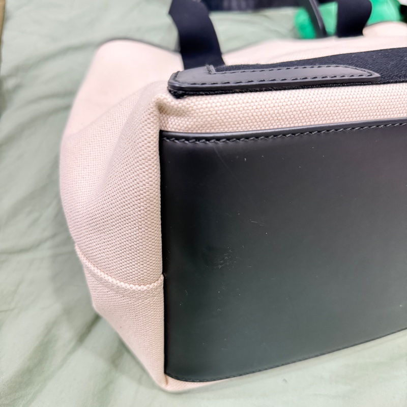 巴黎世家 Balenciaga caba S 帆布手提包 肩背包 黑白配色-10