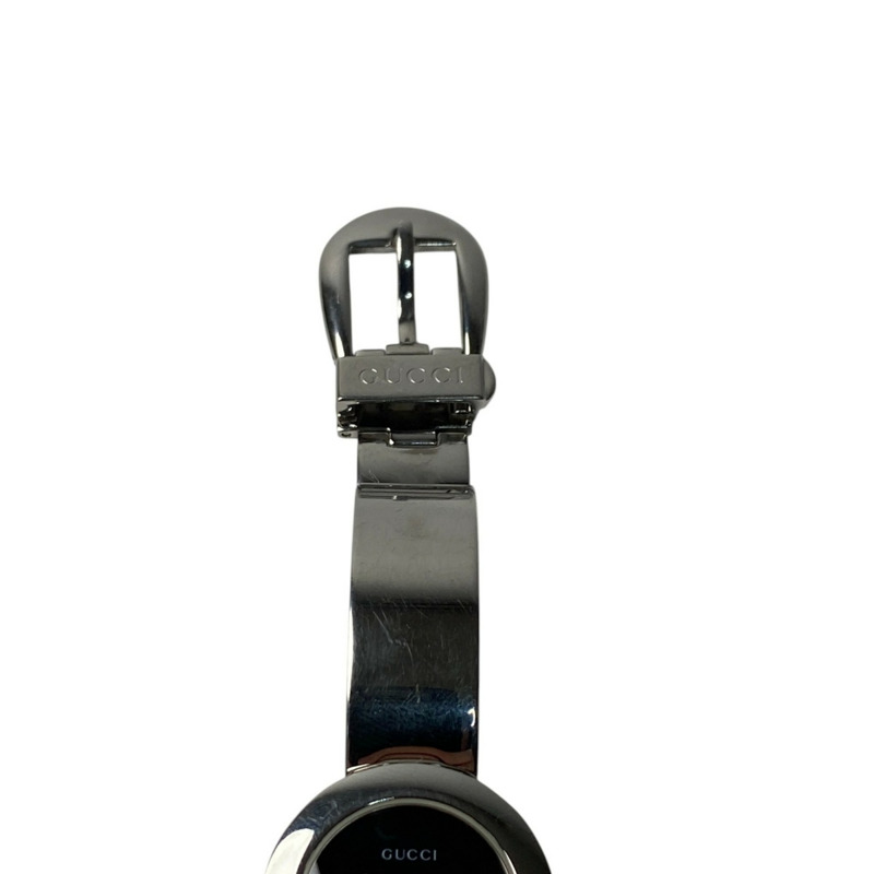 GUCCI 手鐲女士手錶,黑色錶盤,不銹鋼石英機芯,6700L-6