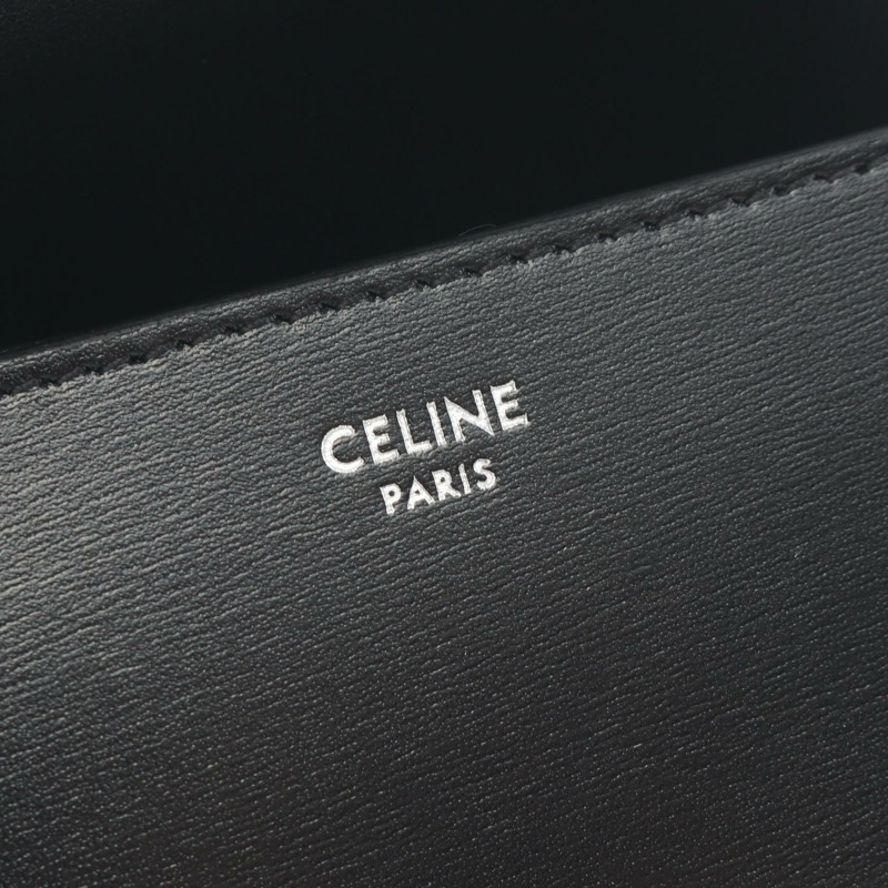 CELINE Triomphe 單肩包 10N673DPV38DI 皮革 黑色 全新 女款-3