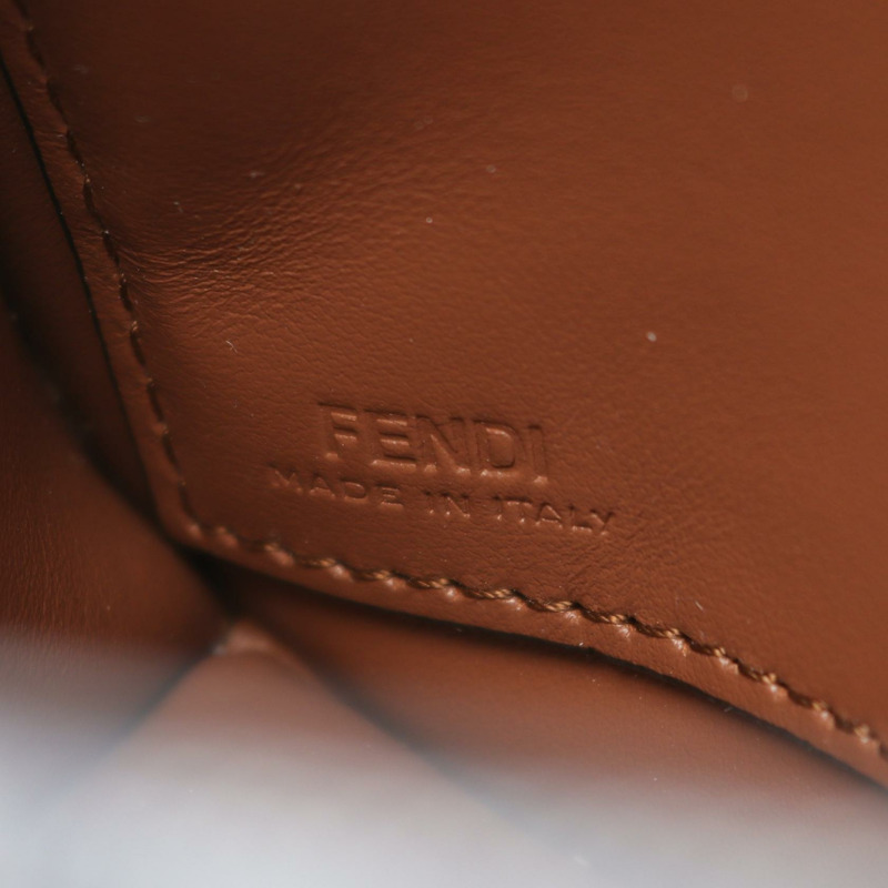 FENDI Baguette Zucca 肩背包 8M0498AUT4F1SXQ 帆布 皮革 灰色 棕色 淺藍色 全新 女款-3