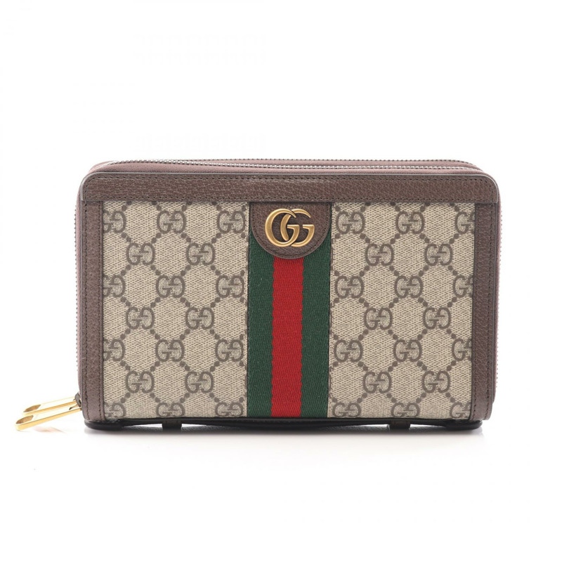 GUCCI Ophidia 旅行包 GG Supreme Around 長皮夾 75161096IWT8745 皮革 PVC 米色多色 全新男款-0