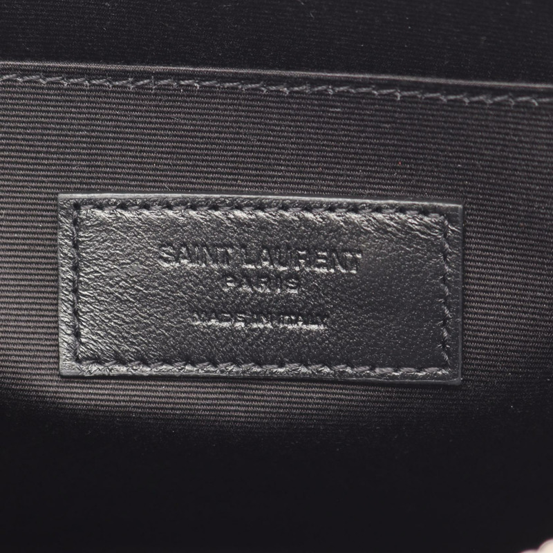 SAINT LAURENT PARIS 商務包手拿包 683865BTY0N1000 皮革 黑色 二手 男款-3
