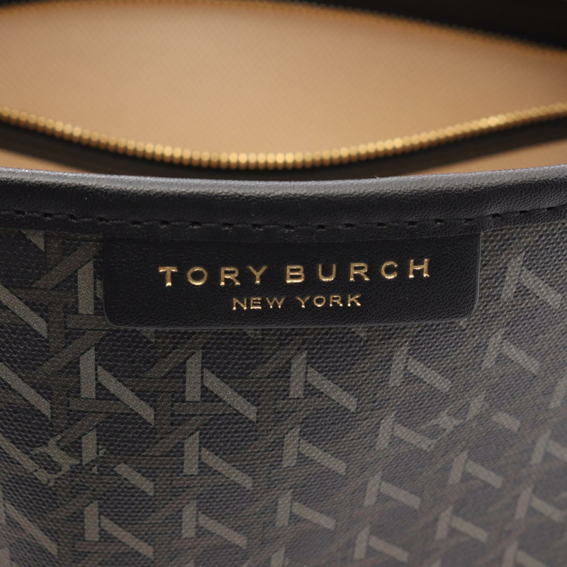 Tory Burch Everready 拉鍊手提包 145634001 PVC 塗層帆布皮革黑色多色全新女款-3
