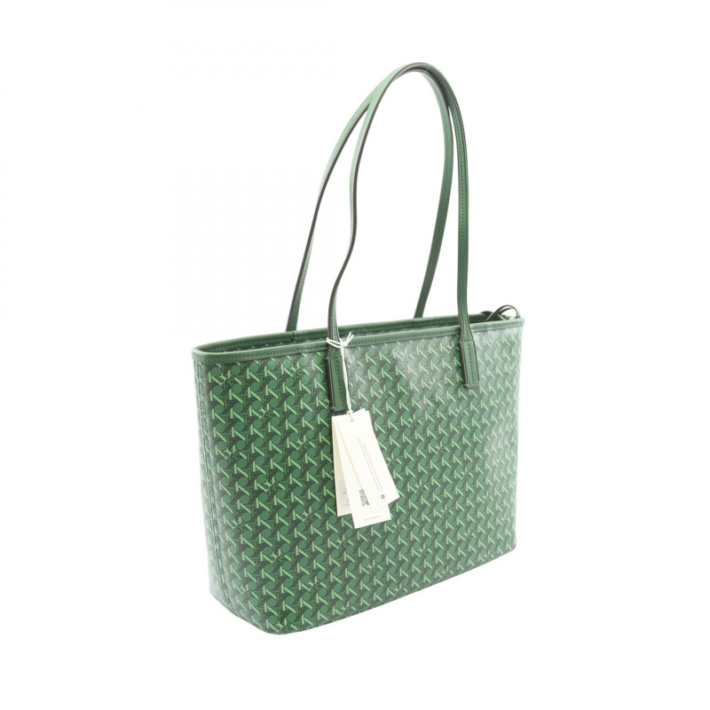 Tory Burch Everready 小號托特包 147748367 PVC 塗層帆布皮革綠色新款女款-1
