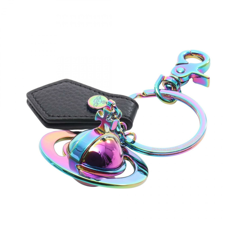 Vivienne Westwood Orb 鑰匙圈 8203011JUOM0014N403 皮革金屬多色黑色全新男女通用-0