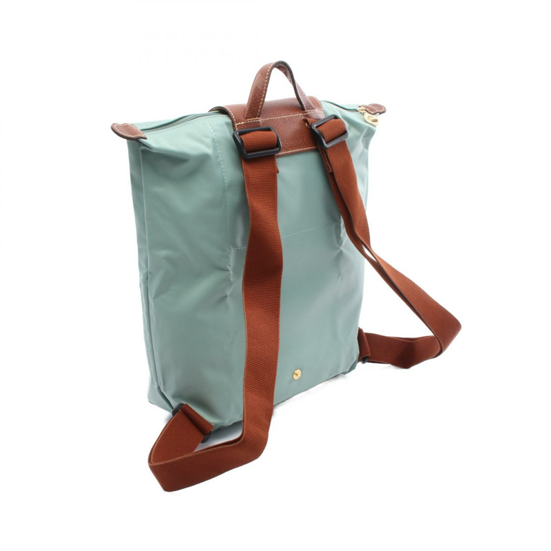 Longchamp Le Pliage Original M Rucksack 背包 10284089P99 帆布皮革綠棕色全新女款-1