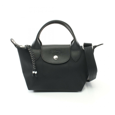 Longchamp Le Pliage Energy XS 手提包 L1500HSR001 帆布皮革黑色全新女款
