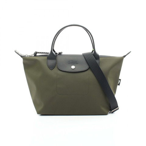 Longchamp Le Pliage Energy S 頂部手把托特包 L1512HSR892 帆布皮革卡其色黑色全新女款
