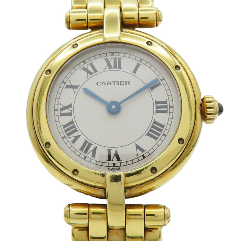 銀色錶盤 18K黃金 Panthere Vendome 腕錶 W25024B9【Cartier 卡地亞】 W25024B9-0