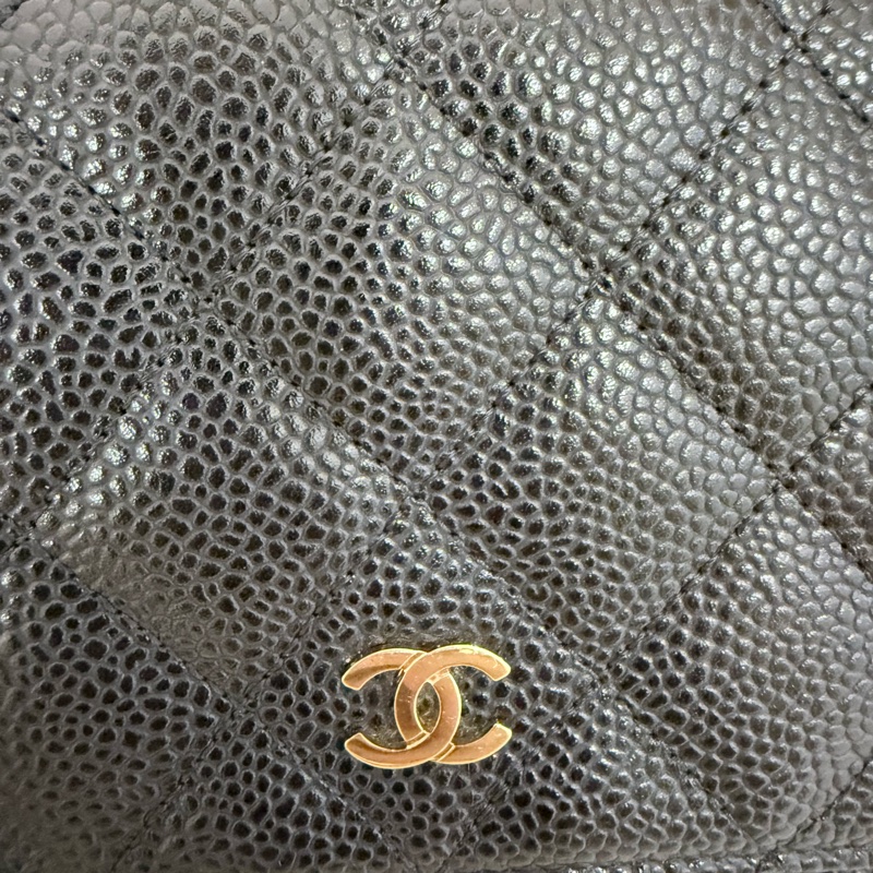 Chanel Woc黑金荔枝皮-5