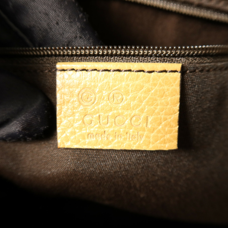 GUCCI 牛皮皮革Shoulder Bag銀扣肩背袋-6
