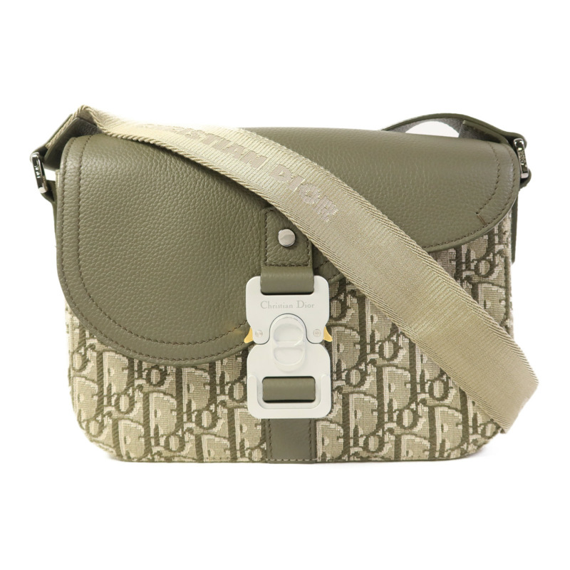 Dior 帆布Small Saddle Messenger銀扣肩背袋-0