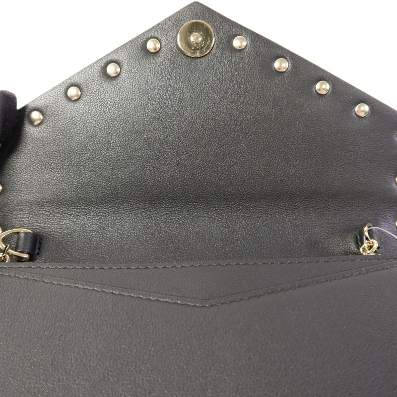 Valentino 牛皮皮革Chain Shoulder Bag金扣鏈帶肩背袋-6