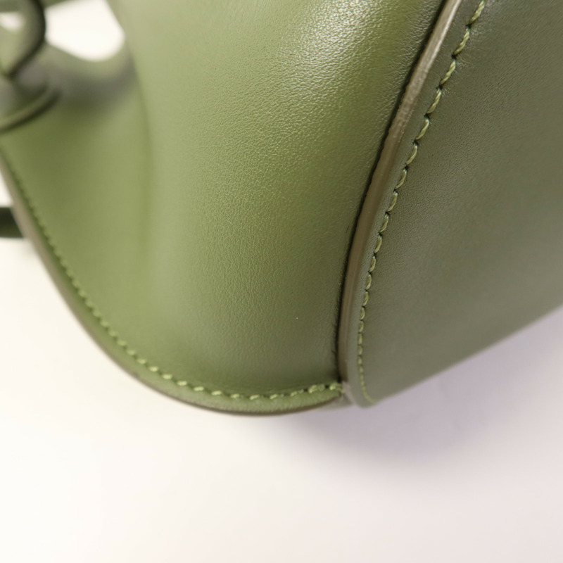 CELINE 牛皮皮革Nano Bucket銀扣手挽肩背兩用袋-11