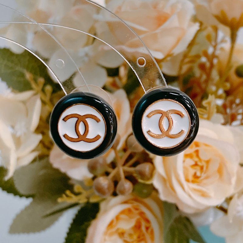 MS0343 Chanel 香奈兒 經典黑白拼色  CC Circle Black and White x GHW-7