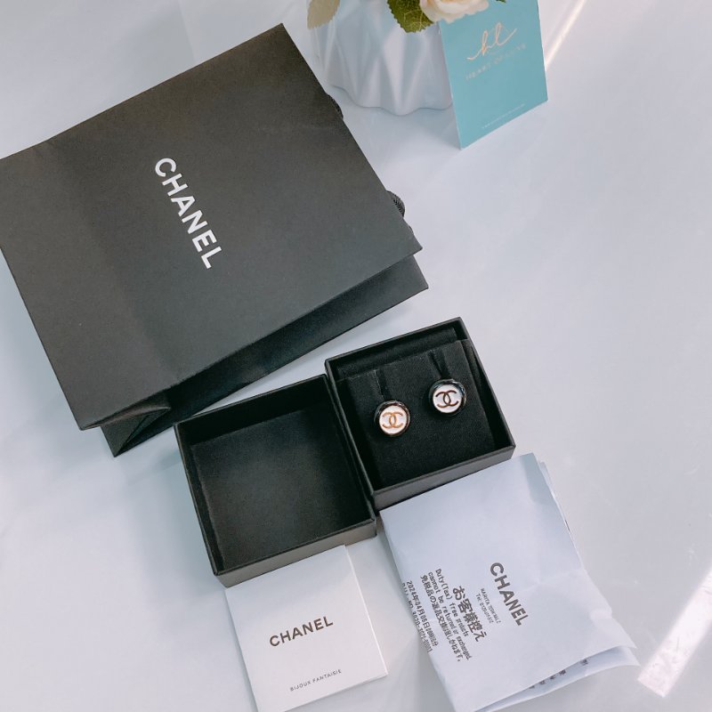 MS0343 Chanel 香奈兒 經典黑白拼色  CC Circle Black and White x GHW-8