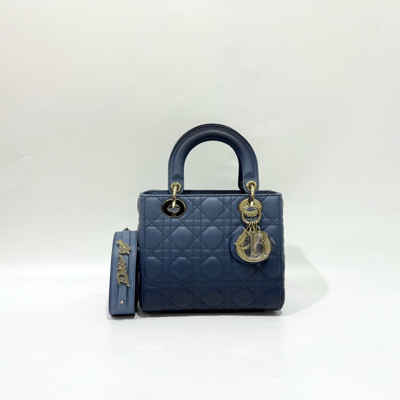 DIOR藍色漸層小號黛妃包M0538ONGE-0