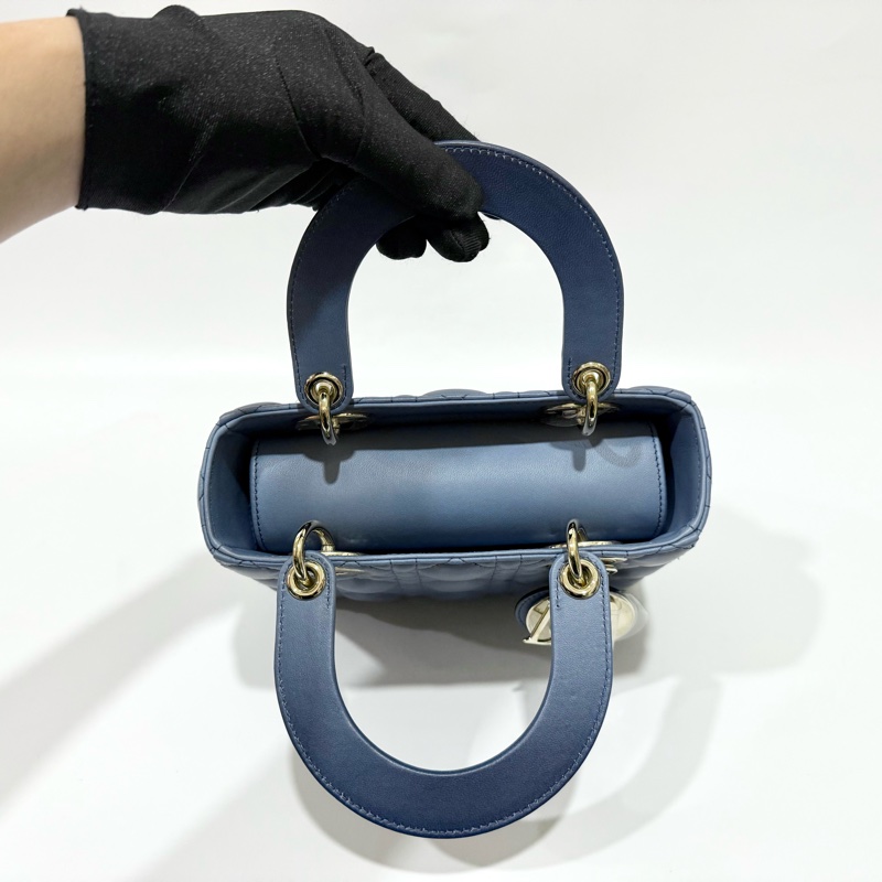 DIOR藍色漸層小號黛妃包M0538ONGE-6