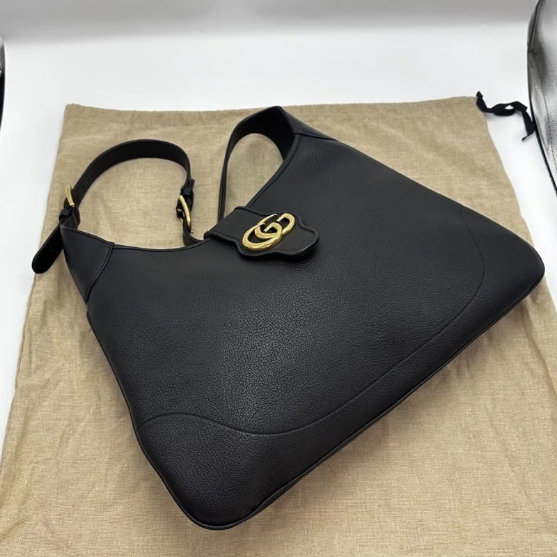GUCCI 黑金雙G logo hobo包 47*43*3 全新閒置配件塵袋-2