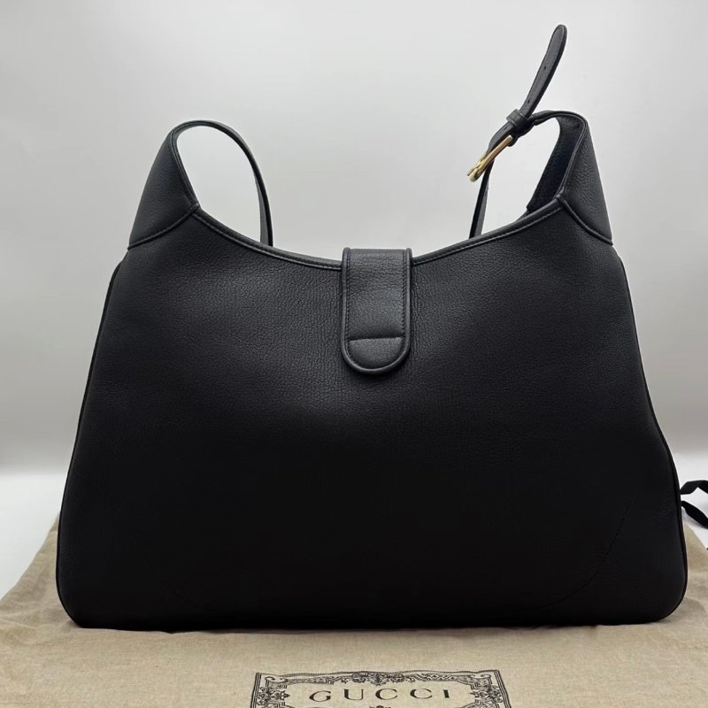 GUCCI 黑金雙G logo hobo包 47*43*3 全新閒置配件塵袋-4