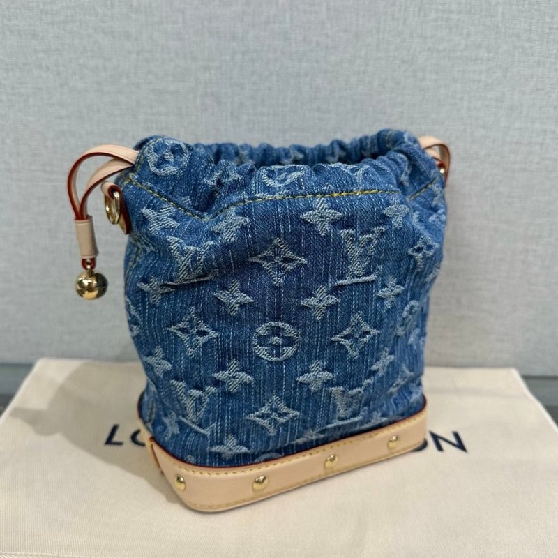 LV藍色牛仔肩背水桶包芯片款20.5*17.5*8.8 全新閒置配件塵袋盒子-1