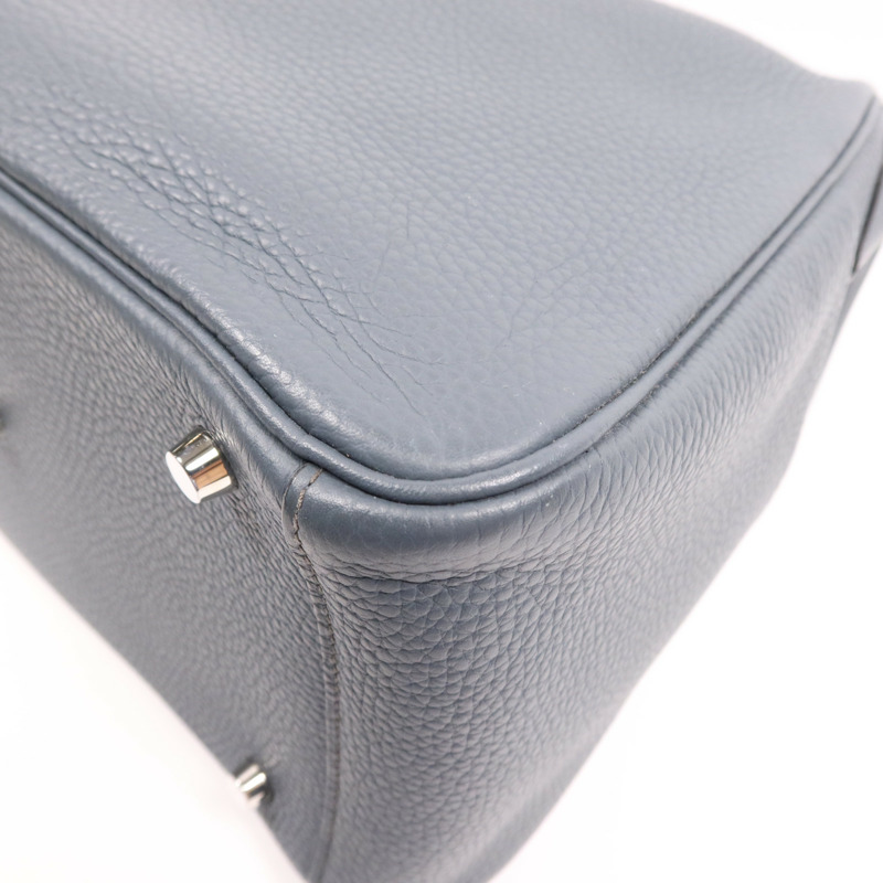 HERMES Clemence皮革Lindy 30銀扣手挽肩背兩用袋-13