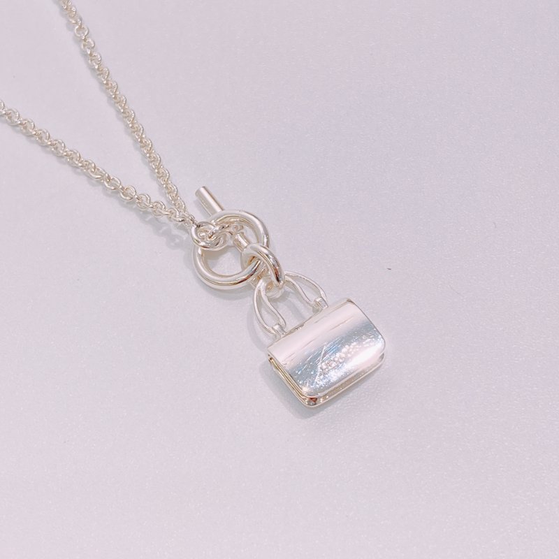 TW4479 Hermes 愛馬仕 康康銀飾項鍊 925 Amulettes Constance Pendant Necklace Sliver-4