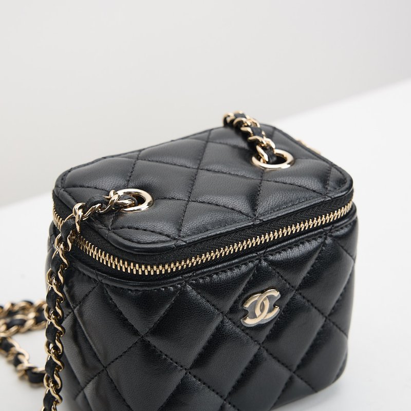 二手Chanel 小盒子化妝包/黑金羊-1