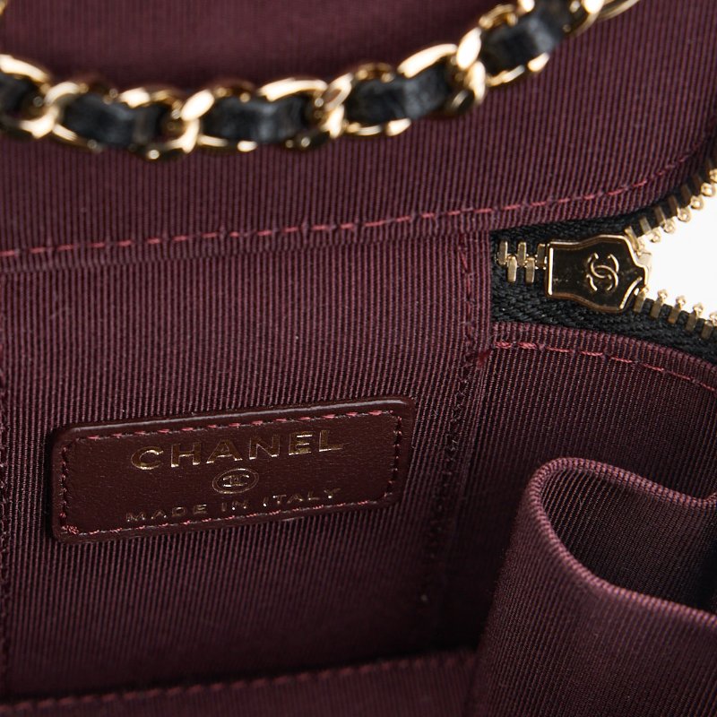 二手Chanel 小盒子化妝包/黑金羊-15