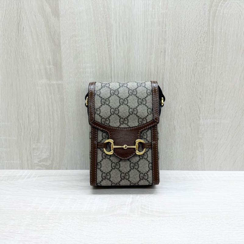 GUCCI老花1955 Horsebit 復古手機包 625615-0