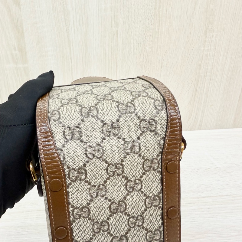 GUCCI老花1955 Horsebit 復古手機包 625615-9