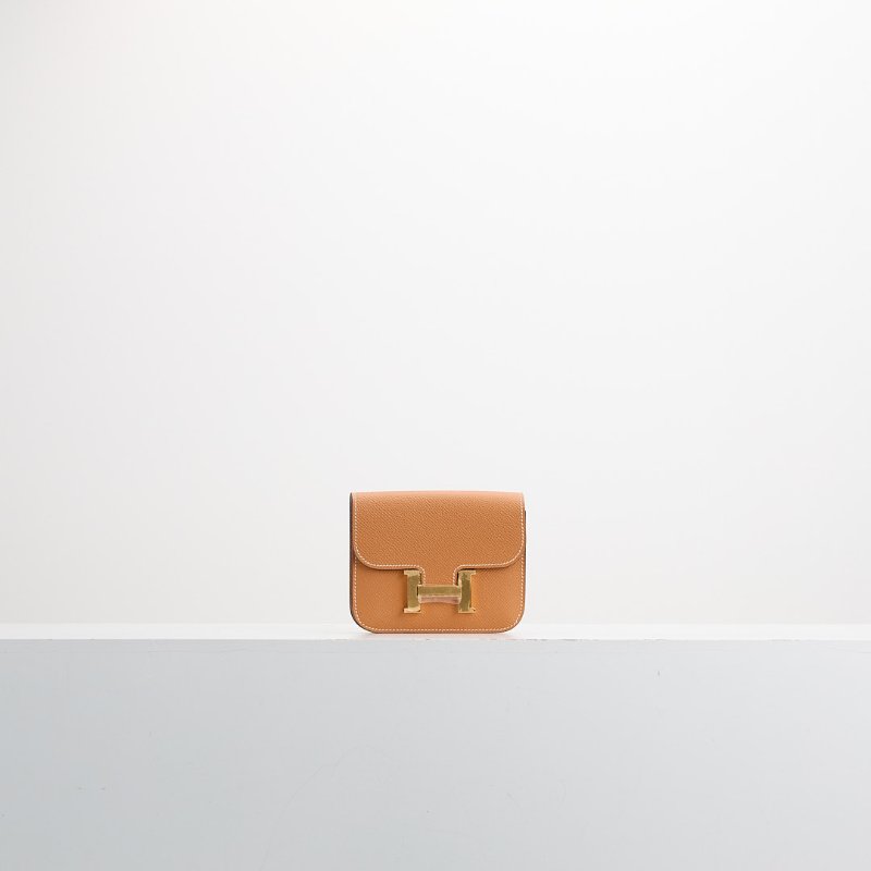 二手Hermès constance slim 錢包/太妃金-0