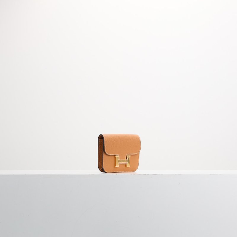 二手Hermès constance slim 錢包/太妃金-1